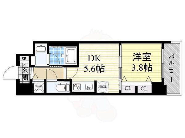 ラクラス本町東 ｜大阪府大阪市中央区鎗屋町２丁目(賃貸マンション1DK・15階・27.52㎡)の写真 その2