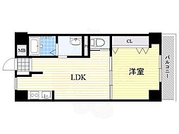 ヴェルデミキ 1LDKの間取図画像
