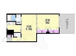 グランピア松ケ枝 1LDKの間取図画像