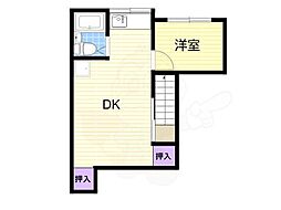 ハイツ秋桜 1DKの間取図画像
