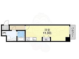 扇町第2マンション ワンルームの間取図画像