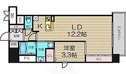 プリマクラッセ ワンルームの間取図画像