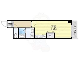 扇町第2マンション ワンルームの間取図画像