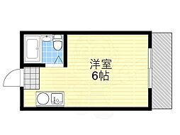 アクティ福島 ワンルームの間取図画像
