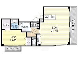セブンオークス 1LDKの間取図画像