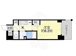 プレサンス堺筋本町ディスティニー 1Kの間取図画像