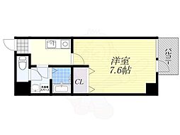 TOYOTOMISTAYPREMIUM梅田西2 1Kの間取図画像