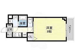 S-RESIDENCE谷町五丁目 1Kの間取図画像