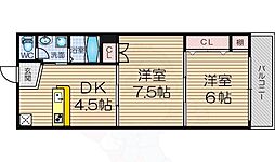 トウセン本町橋ビル 2Kの間取図画像