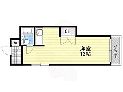 丸中ビル ワンルームの間取図画像