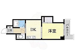 ノルデンハイム天神橋 1DKの間取図画像