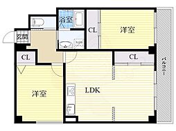 ヒューマンポート洗心洞 2LDKの間取図画像