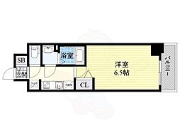 プレサンス梅田北ディア 1Kの間取図画像