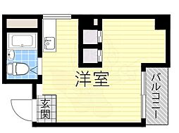 ウィン天六南館 ワンルームの間取図画像