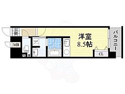 アルグラッド福島イースト 1Kの間取図画像