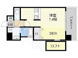 レオンコンフォート新梅田 ワンルームの間取図画像