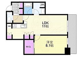 グランドメゾン新梅田タワーザクラブレジデンス 1LDKの間取図画像