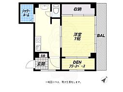 栄ビル 1DKの間取図画像