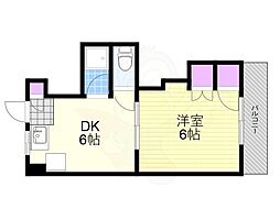 ルクレアK 1DKの間取図画像