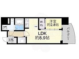 セレニテ福島アリア 1LDKの間取図画像