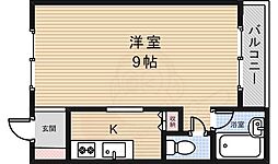 アラタ箕面 1Kの間取図画像