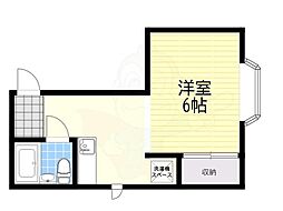 沢マンション 1Kの間取図画像