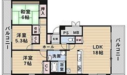 神田第2ビル 3LDKの間取図画像
