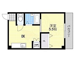 シティハイツ 1DKの間取図画像