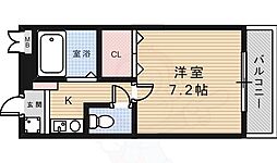 クリエートビル 1Kの間取図画像