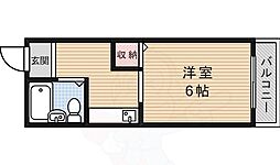 ヴィラ楠の木 1Kの間取図画像