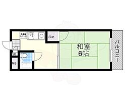 天神コーポ 1Kの間取図画像