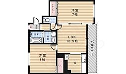 リベール 2LDKの間取図画像