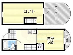 コスモ78 1Kの間取図画像