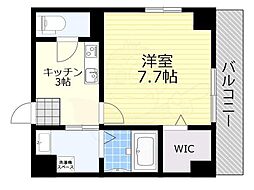 井村ビル 1Kの間取図画像