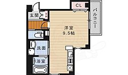 ベルグラン池田 ワンルームの間取図画像