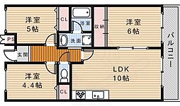 ライフイン水月 3LDKの間取図画像