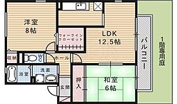 ブリックコート 2LDKの間取図画像