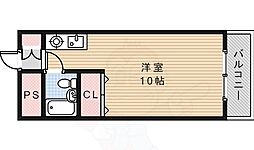 第三村西マンション ワンルームの間取図画像