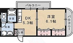 THIRDHILLS 1DKの間取図画像