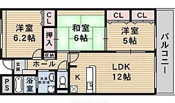 神田弐番館 3LDKの間取図画像