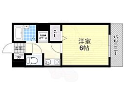 メゾンシエル 1Kの間取図画像