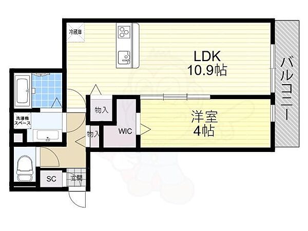 大阪府大阪市西淀川区花川２丁目(賃貸アパート1LDK・2階・40.25㎡)の写真 その2