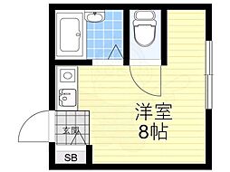 アーバンハイツ海老江 ワンルームの間取図画像