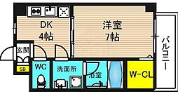 スプリング・ウエスト 1Kの間取図画像