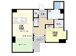 シュクレ 1LDKの間取図画像