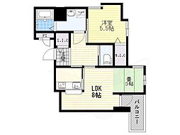 シュクレ 1SLDKの間取図画像