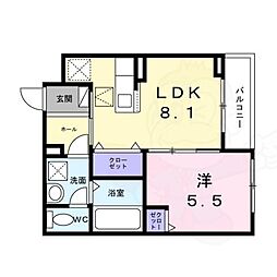 ヒカルサ此花通酉島 1LDKの間取図画像