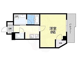 アルグラッド野田阪神 1Kの間取図画像