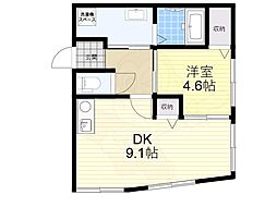 セブンオークス 1DKの間取図画像