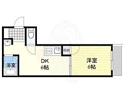 3-Mハウス 1DKの間取図画像